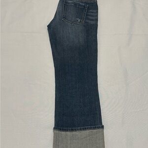 Guess Jean Womens size 27 Dark Wash Blue Stretch Denim Capri Jeans Cropped Pants